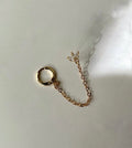 Crystal earrings with chain