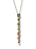 Multi-Gem Drop Necklace