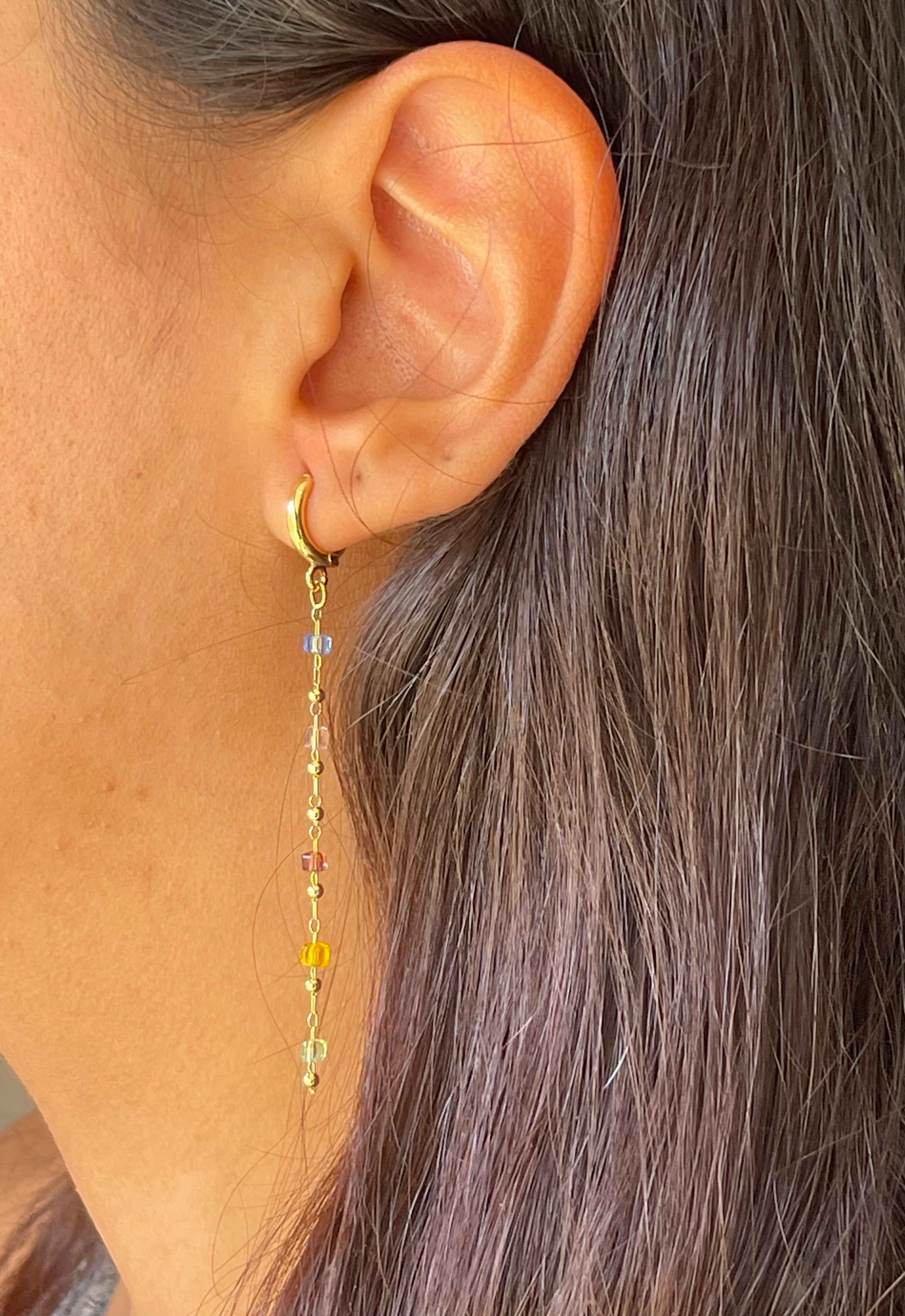 Beaded drop earrings