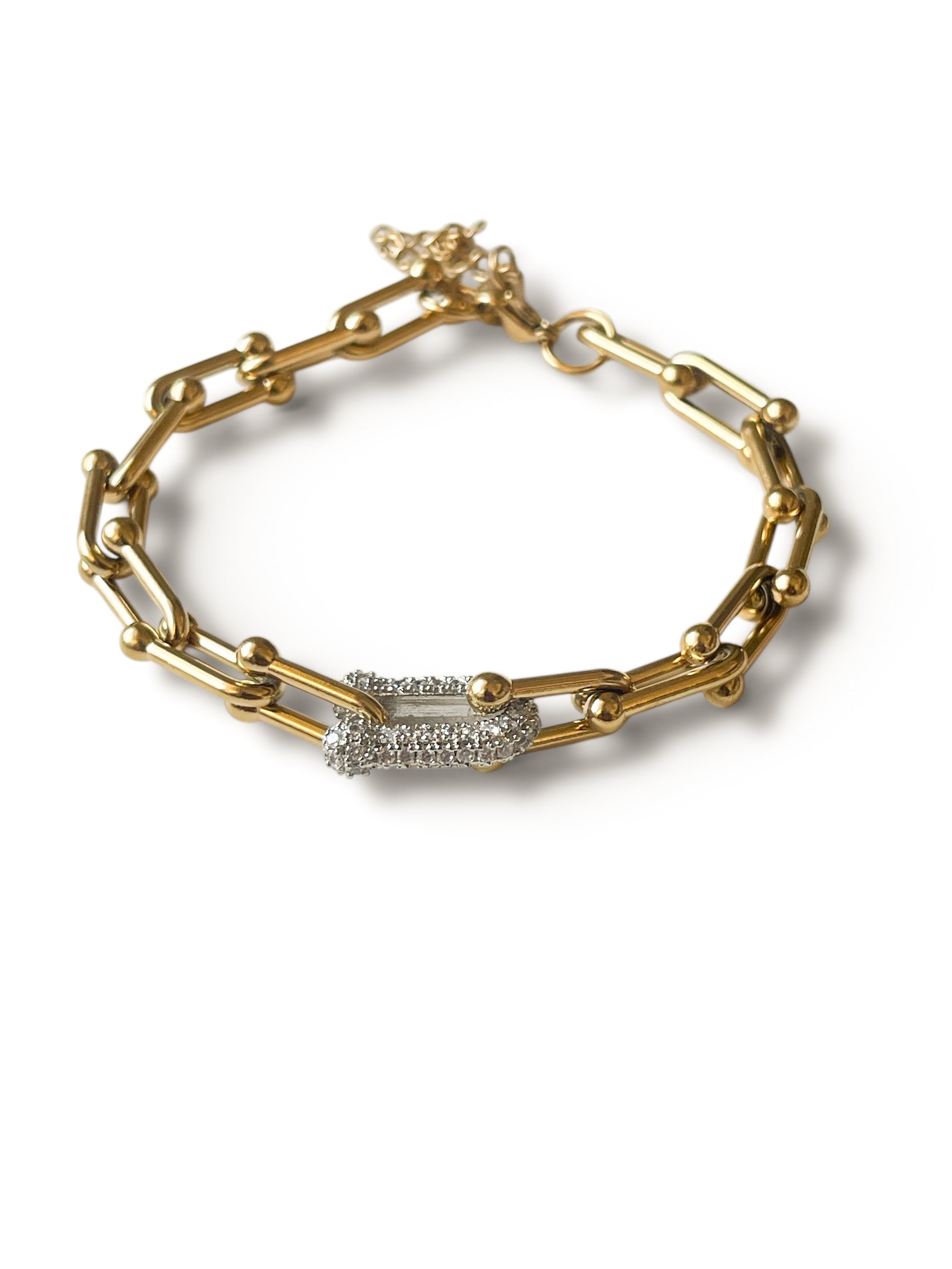 Gilded link bracelet