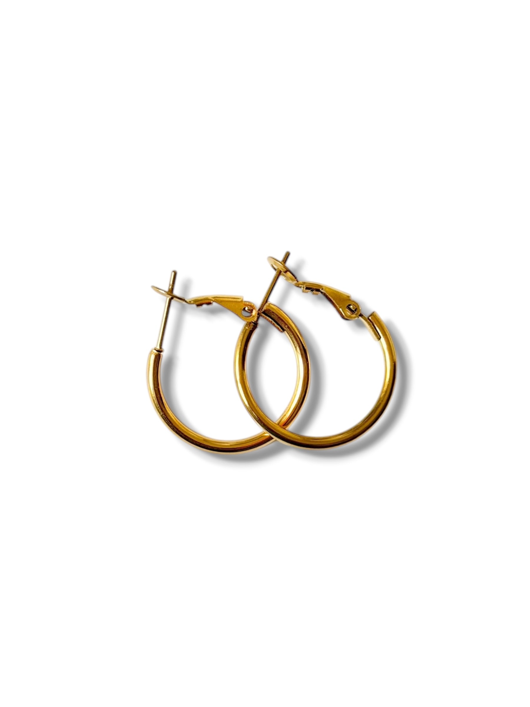 Classic Gold Hoop Earrings (Medium Hoops)