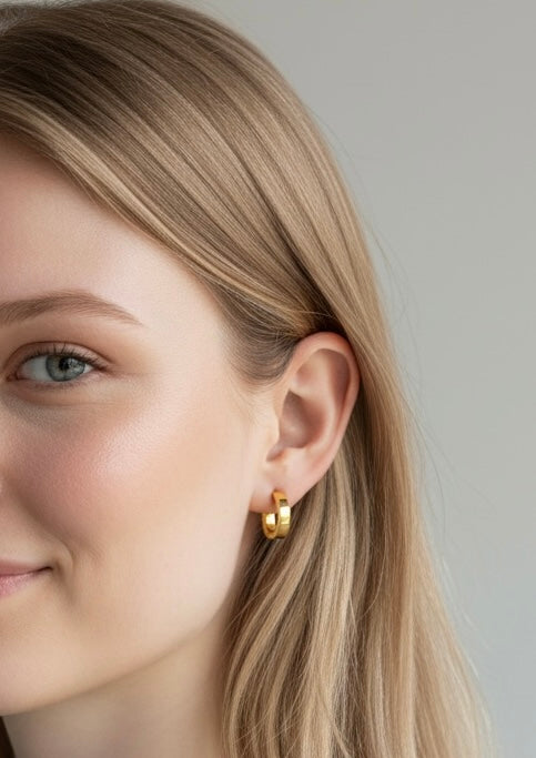 Small Gold Huggie Hoop Earrings